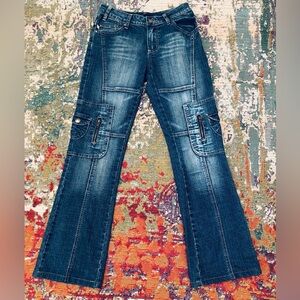 👖 Stylish Blue Denim Cargo Jeans.